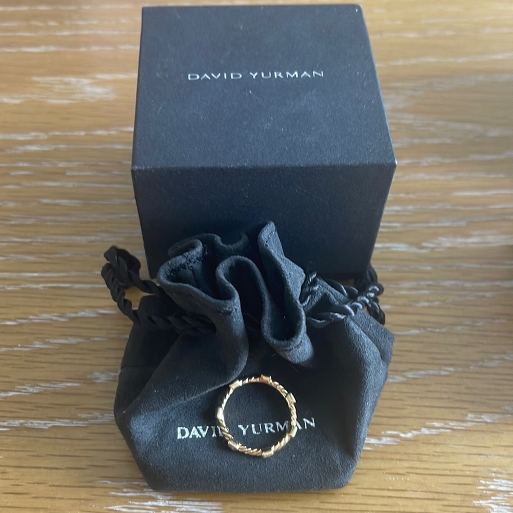 Cable Collectibles Stack Ring in 18K Yellow Gold with Diamonds